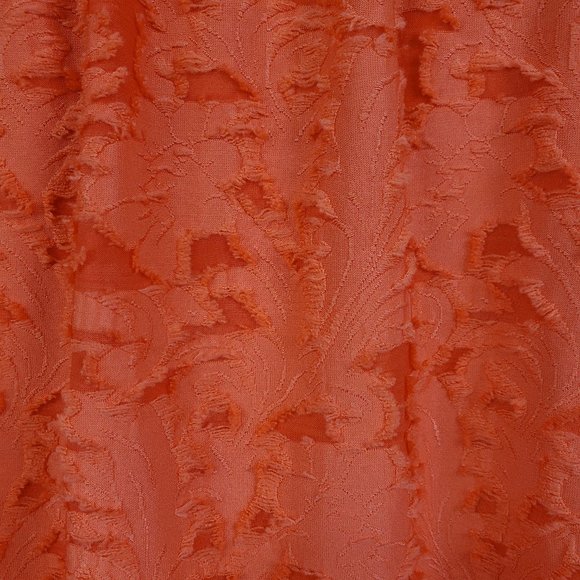 LC Lauren Conrad Orange Ruffle Sleeve Strappy V-Back Textured Top NEW NWT 1X - Picture 3 of 13